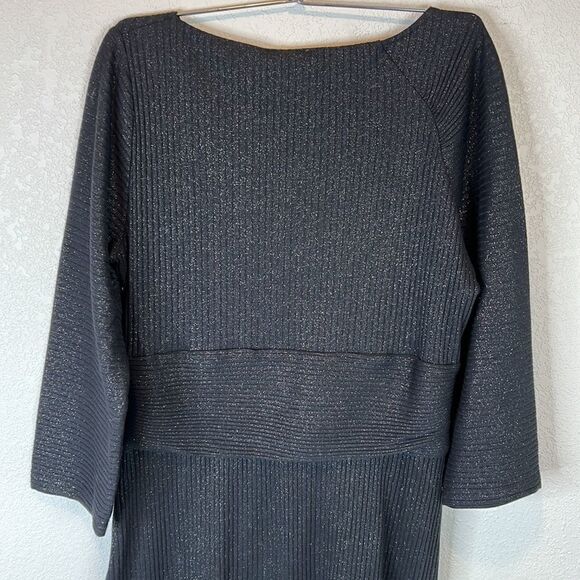 NWT Akemi + Kin Anthro Tegan Sparkle Dress Black Jersey Size Large - Picture 9 of 16
